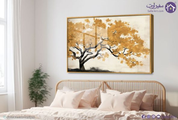 تابلوه مودرن - شجرة ذهبية SA14459 كل التابلوهات المودرن, اشجار, مناظر طبيعية بنى - بيج, فضى – ذهبى الوان زيتية - اكريليك, كلاسيك – نيو كلاسيك, لوحات فنية غرفة الاستقبال, غرفة المعيشة, غرفة النوم فصل الخريف بالعرض, ببرواز, برواز ذهبى, مستطيل