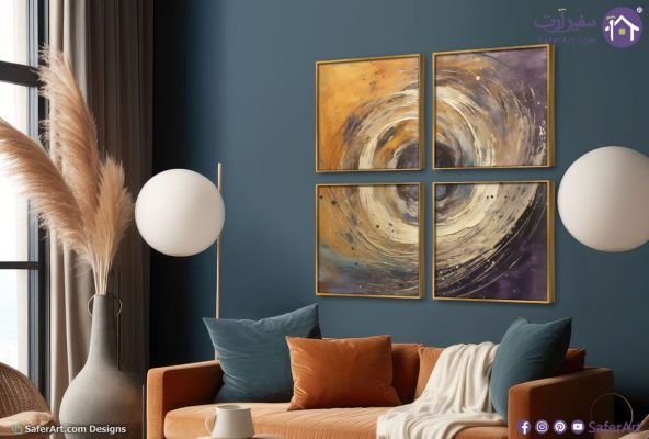 تابلوه مودرن -تجريدي بنى SA15448 كل التابلوهات المودرن, تجريدي برتقالى, بنى - بيج الوان زيتية - اكريليك, تماثل - سيميترى, لوحات فنية, مودرن غرفة الاستقبال, مدخل المنزل, مكاتب – شركات - اعمال ببرواز, برواز خشبى, مربع
