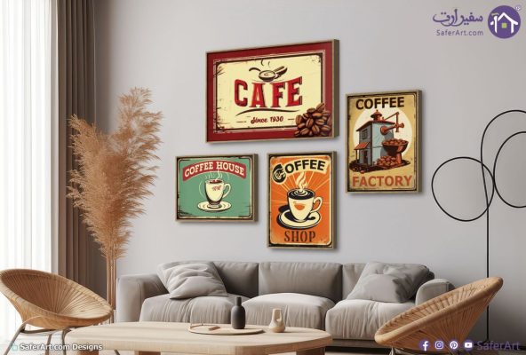 Coffe-Shopتابلوهات مودرن SA16817 كل التابلوهات المودرن, قهوة, مشروبات – اطعمة - المطبخ اسود, برتقالى, بنى - بيج الستريشن - فيكتور, لوحات فنية, مودرن غرفة الطعام - المطبخ ببرواز, برواز خشبى, مستطيل