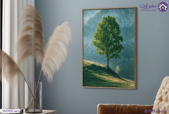 تابلوه مودرن - منظر طبيعي SA23493 كل التابلوهات المودرن, اشجار, مناظر طبيعية اخضر - زيتى صور فوتوغرافية, لوحات فنية, مودرن غرفة المعيشة, مكاتب – شركات - اعمال بالطول, ببرواز, برواز خشبى, مستطيل
