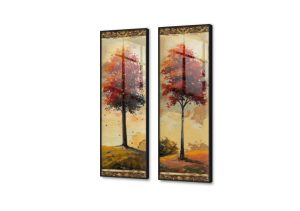 لوحات مودرن - أشجار SA29489 كل التابلوهات المودرن, اشجار, مناظر طبيعية احمر - نبيتى, اسود, اصفر, برتقالى الوان زيتية - اكريليك, تماثل - سيميترى, لوحات فنية, مودرن غرفة الاستقبال, غرفة المعيشة, غرفة النوم, مدخل المنزل شروق - غروب اكريليك, بالطول, ببرواز, برواز اسود, مستطيل