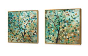 لوحات فنية مودرن أشجار خضراء SA43674 كل التابلوهات المودرن, اوراق شجر - نباتات, ورود - زهور - نباتات اخضر - زيتى, فضى – ذهبى الوان زيتية - اكريليك, لوحات فنية, مودرن غرفة الاستقبال, غرفة المعيشة, مدخل المنزل, مكاتب – شركات - اعمال بالعرض, ببرواز, برواز ذهبى, مستطيل