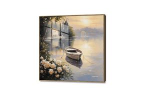 تابلوه مودرن بحيره و مركب صغير SA49221 كل التابلوهات المودرن, قوارب و مراكب, بحار و شواطئ و مراكب ابيض - اوف وايت, اخضر - زيتى, اصفر الوان زيتية - اكريليك, عتيق - فينتاج, كلاسيك – نيو كلاسيك, لوحات فنية غرفة الاستقبال, غرفة المعيشة, غرفة النوم, مدخل المنزل اكريليك, ببرواز, برواز خشبى, مربع