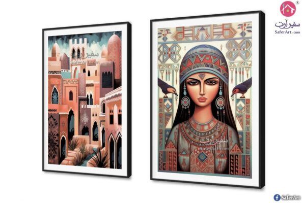 فتاه مصرية و منازل بطابع الفنون الشعبيه SA75587 ( كل التابلوهات المودرن), اماكن اسلامية و عربية, بنات, مميزة و مختارة, اسلامى - ايات قرآنية و خط عربى, شخصيات و وجوه, اماكن و مدن و مباني, مصر احمر - نبيتى, ازرق - تركواز دول البحر المتوسط, لوحات فنية, مودرن غرفة المعيشة, غرفة الاستقبال, غرفة بنات, مكاتب – شركات - اعمال بالعرض, بالطول, ببرواز, برواز SF9, برواز اسود, مستطيل