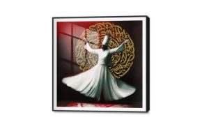 تابلوهات مودرن المولويه احمر و ذهبى SA80241 كل التابلوهات المودرن, المولوية - الصوفية, اسلامى - ايات قرآنية و خط عربى احمر - نبيتى, اسود, فضى – ذهبى ديجيتال آرت, كتابات و حروف, مودرن غرفة المعيشة, مكاتب – شركات - اعمال مربع, اكريليك, ببرواز, برواز SF9, برواز اسود