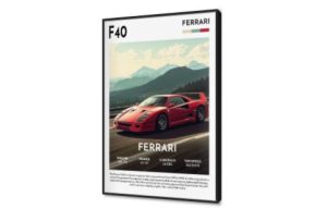 تابلوه مودرن سيارة فيراري F40 حمراء SA89318 كل التابلوهات المودرن, سيارات, English Text & Quotes, سيارات – دراجات - مواصلات احمر - نبيتى, ازرق - تركواز, بنى - بيج ديجيتال آرت, كتابات و حروف, مودرن غرفة شباب, مكاتب – شركات - اعمال بالطول, ببرواز, برواز اسود, مستطيل