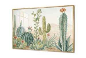 تابلوه حائط نباتات الصحراء SA91453 كل التابلوهات المودرن, نبات الصبار, ورود - زهور - نباتات اخضر - زيتى الوان مائية, بوهو ستايل, لوحات فنية, مودرن غرفة الاستقبال, غرفة المعيشة, مدخل المنزل اكريليك, بالعرض, ببرواز, برواز ذهبى, مستطيل