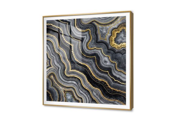 لوحات حائط مودرن لتصميم رخامي أسود وذهبي SA95072 كل التابلوهات المودرن, تجريدي اسود, الوان داكنة, رمادى, فضى – ذهبى ديجيتال آرت, لوحات فنية, مودرن غرفة الاستقبال, غرفة المعيشة, مدخل المنزل, مكاتب – شركات - اعمال اكريليك, ببرواز, برواز SF9, برواز ذهبى, مربع