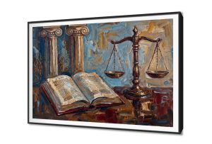 لوحات فنية تعبر عن العدالة والقانون بأسلوب كلاسيكي SA105681 اعمال و شركات, قانون - قضاء - محاماه, مبانى و هندسة معمارية, كل التابلوهات المودرن, طبيعه صامتة, اماكن و مدن و مباني ازرق - تركواز, الوان داكنة, بنى - بيج الوان زيتية - اكريليك, لوحات فنية, مظهر بارز, مودرن غرفة الاستقبال, غرفة المعيشة, مكاتب – شركات - اعمال بالعرض, ببرواز, برواز SF9, برواز اسود, مستطيل