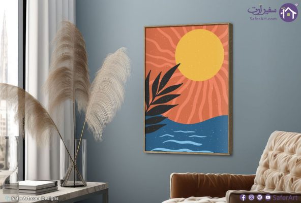 لوحات حائط مودرن بتصميم شروق الشمس على البحر SA104992 كل التابلوهات المودرن, اوراق شجر - نباتات, بحار و شواطئ و مراكب, مناظر طبيعية, ورود - زهور - نباتات ازرق - تركواز, اصفر, برتقالى, قوى و زاهى الستريشن - فيكتور, بوهو ستايل, ديجيتال آرت, لوحات فنية, مودرن غرفة الاستقبال, غرفة المعيشة, غرفة النوم, مدخل المنزل, مكاتب – شركات - اعمال اجازة الصيف, شروق - غروب بالطول, ببرواز, برواز خشبى, مستطيل