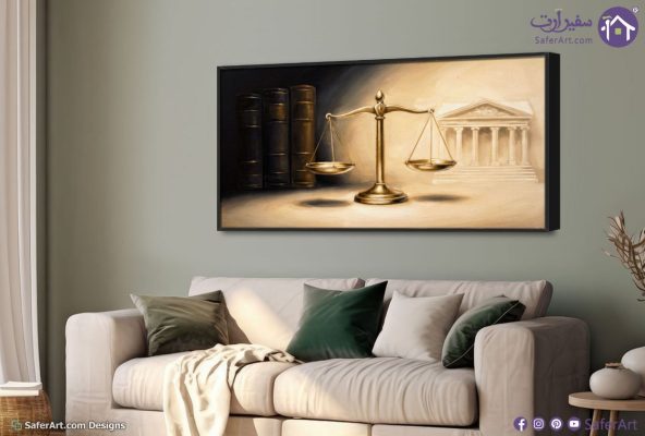 لوحات فنية كلاسيكية تعبر عن ميزان العدل SA105752 اعمال و شركات, قانون - قضاء - محاماه, مبانى و هندسة معمارية, كل التابلوهات المودرن, اماكن و مدن و مباني اسود, الوان داكنة, بنى - بيج, فضى – ذهبى الوان زيتية - اكريليك, عتيق - فينتاج, كلاسيك – نيو كلاسيك, لوحات فنية غرفة الاستقبال, غرفة المعيشة, مكاتب – شركات - اعمال بالعرض, ببرواز, برواز اسود, مستطيل